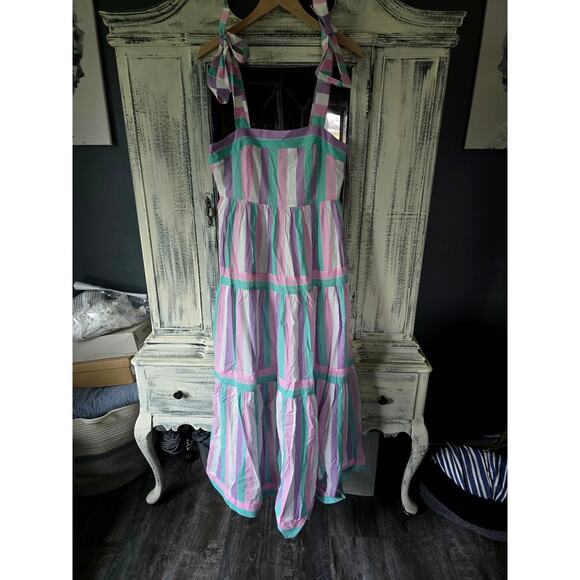 NWT Anthropologie Square-Neck Cotton Maxi Dress - Size 10 - Picture 5 of 5